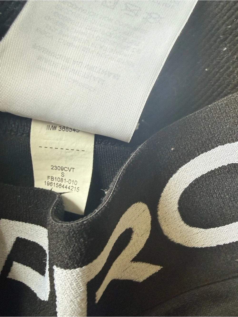 Nike Pro Black Girls' Compression Shorts with White Logo